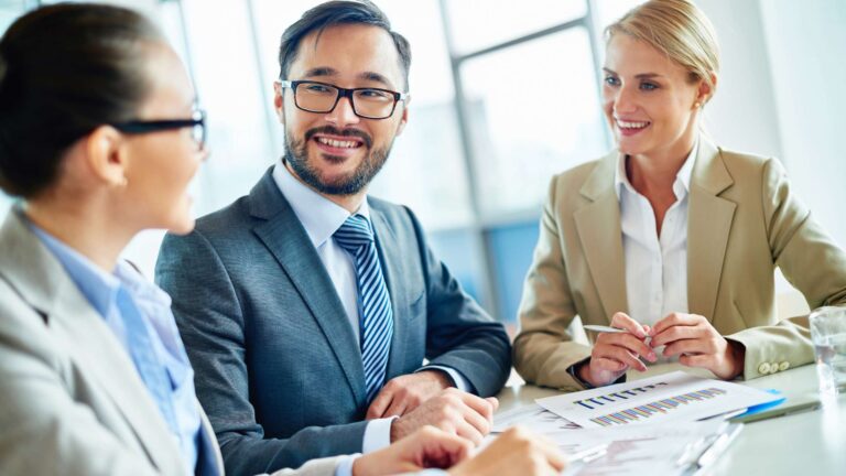 Professionals having a business meeting at office.